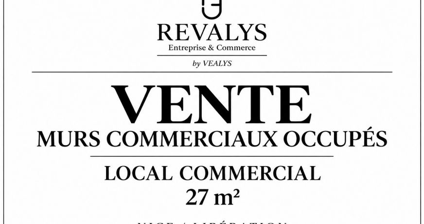 vente Local commercial Nice