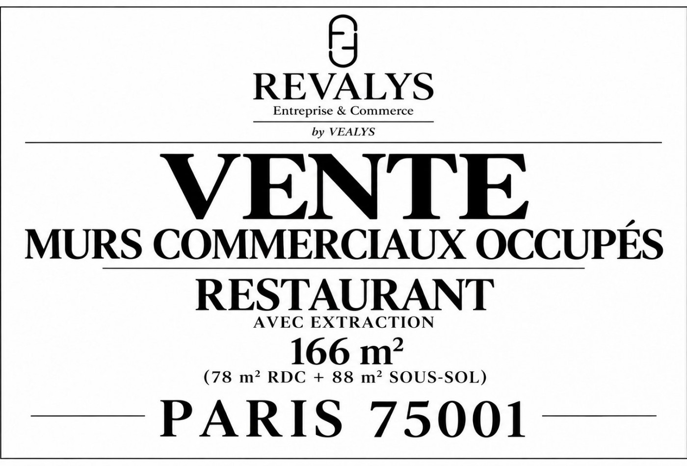 à vendre Local commercial Paris 1er Arrondissement - Photo 1
