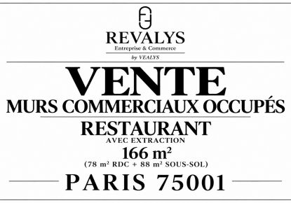 vente Local commercial Paris 1er Arrondissement