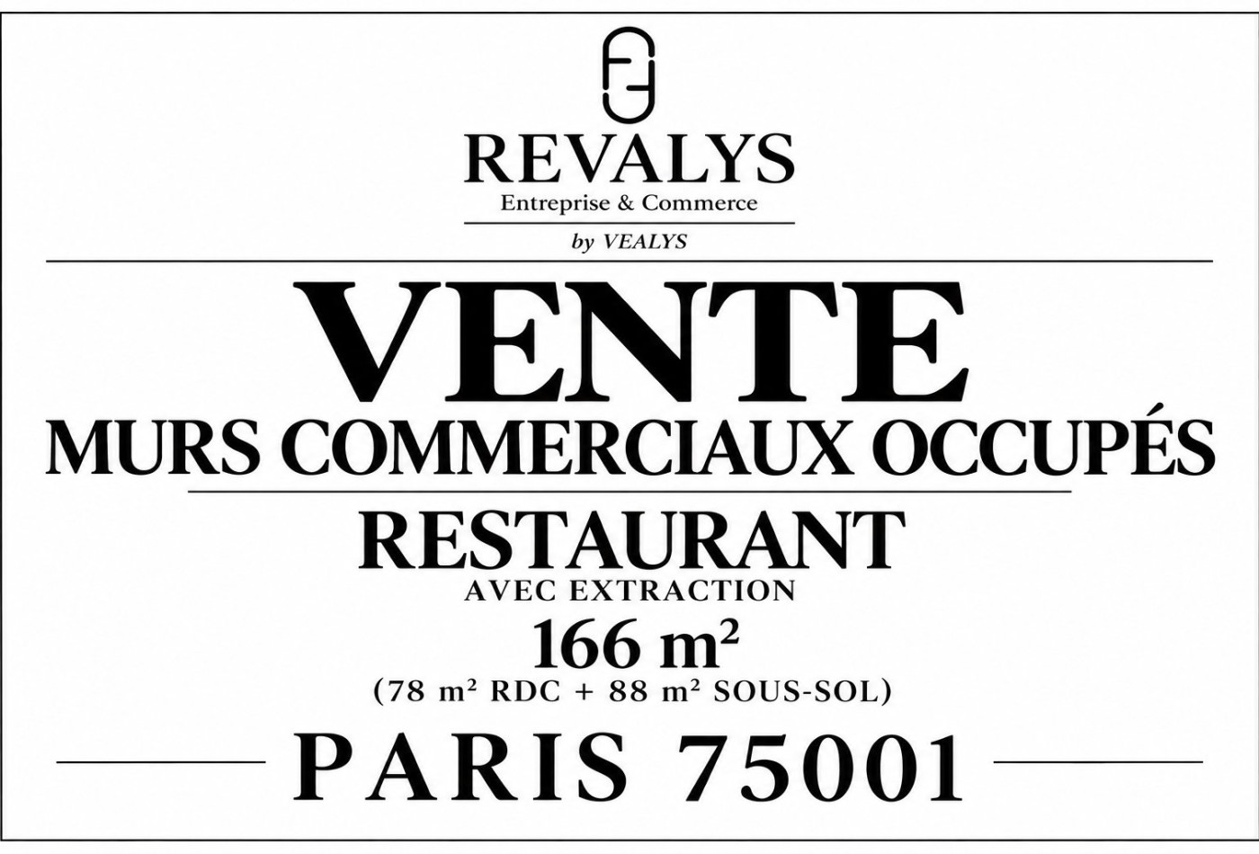 à vendre Local commercial Paris 1er Arrondissement - Photo 1