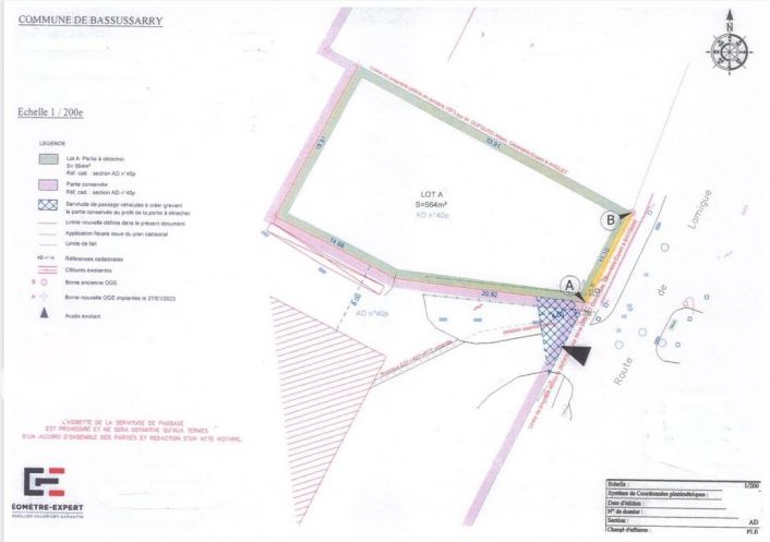à vendre Terrain Bassussarry