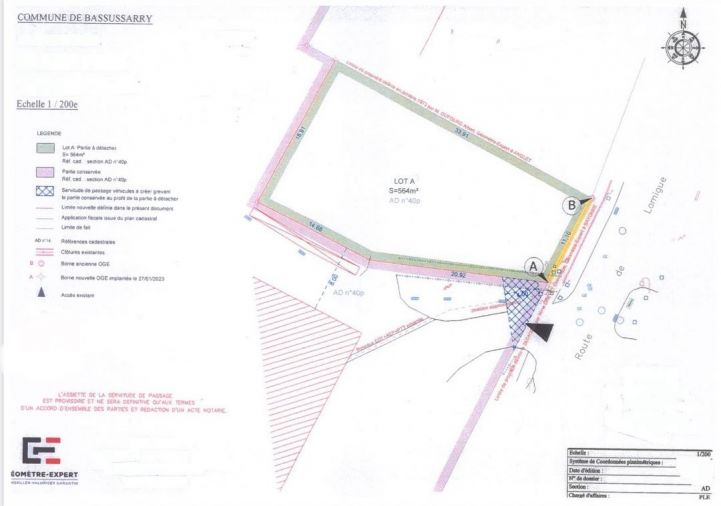 vente Terrain Bassussarry