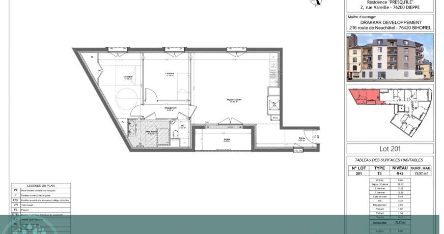 vente Appartement neuf Dieppe