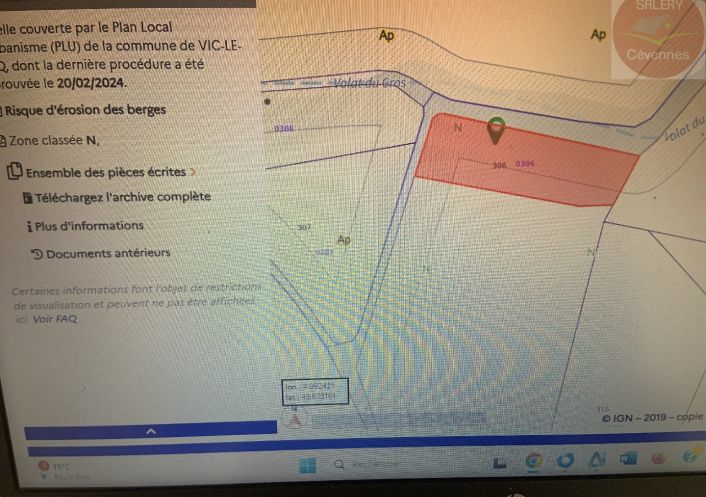 à vendre Terrain de loisir Vic Le Fesq