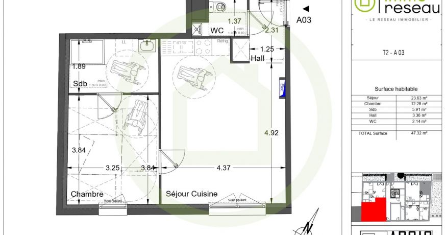 vente Appartement en rez de jardin Perenchies