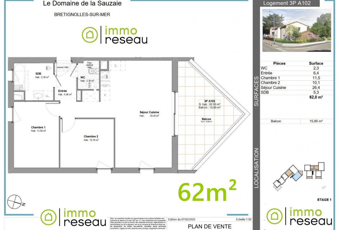 vente Appartement en frais réduits Bretignolles Sur Mer - Photo 2