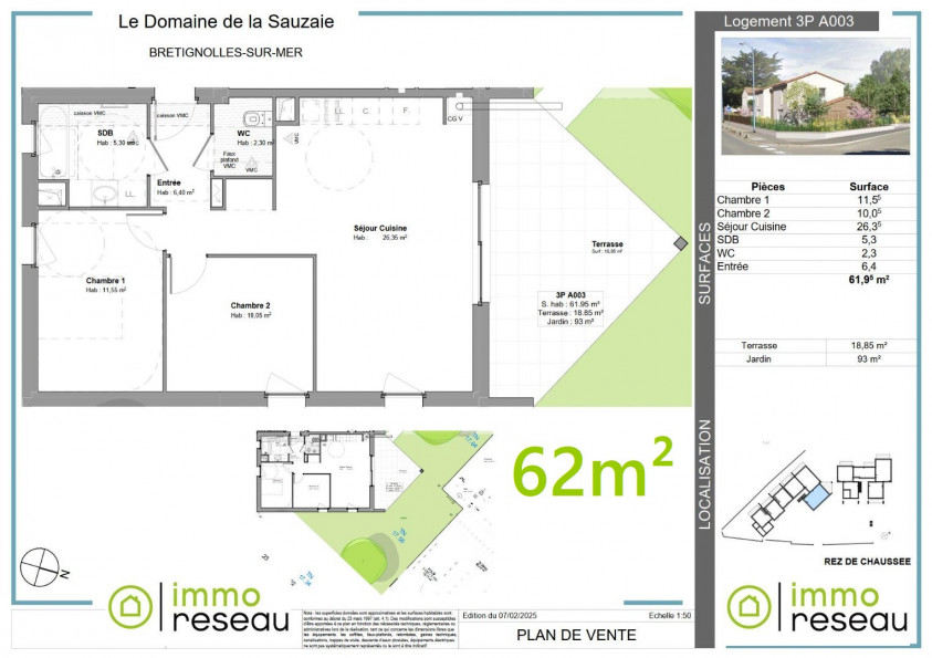 vente Appartement en frais réduits Bretignolles Sur Mer - Photo 2