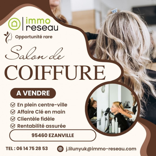 vente Salon de coiffure Ezanville - Photo 1