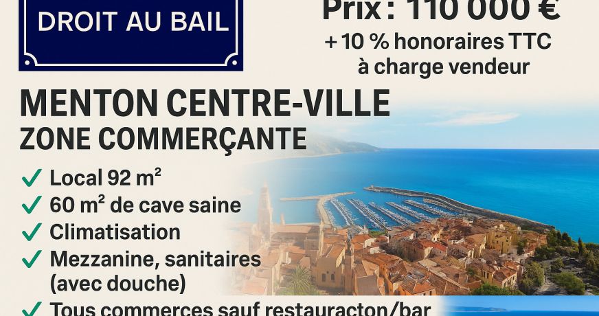 vente Local commercial Menton