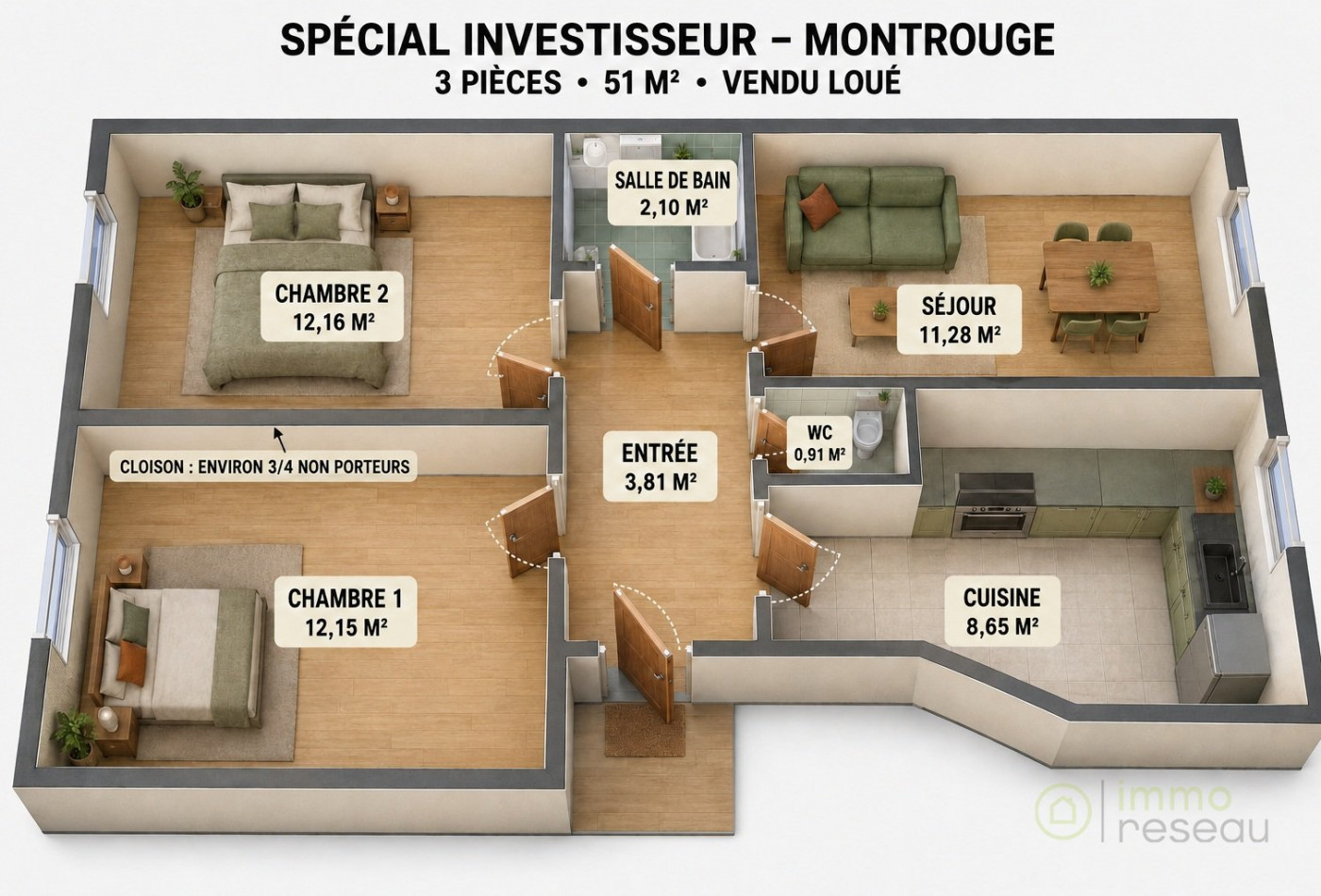 vente Appartement Montrouge - Photo 1