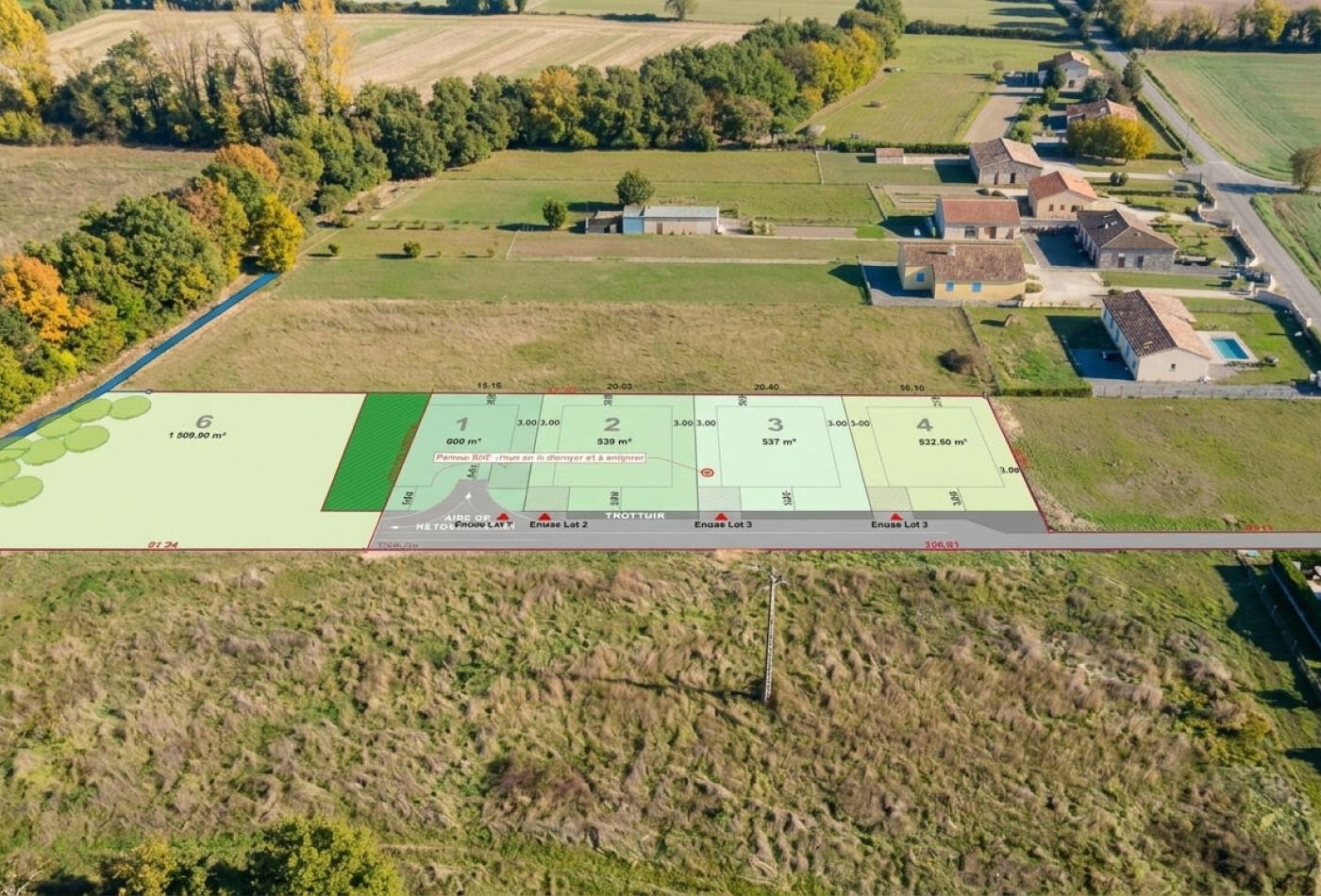 vente Terrain Cazeres - Photo 1