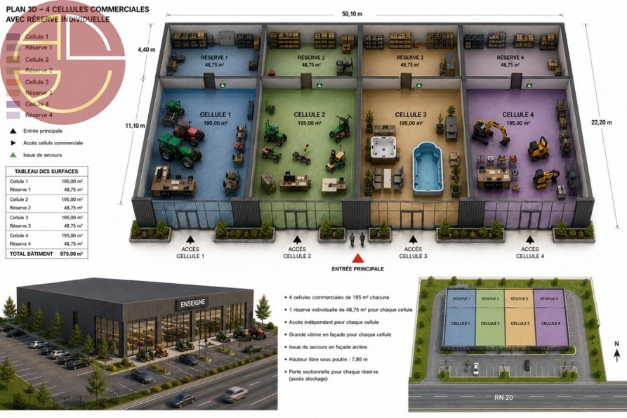 location Local commercial Grisolles - Photo 4