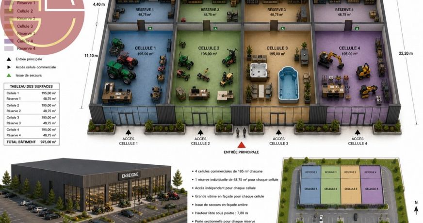 location Local commercial Grisolles
