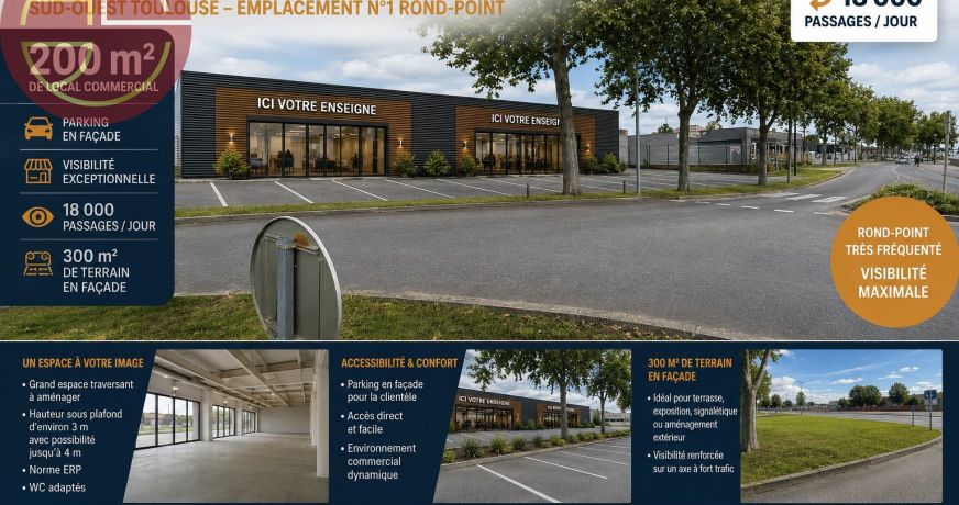 location Local commercial Plaisance-du-touch