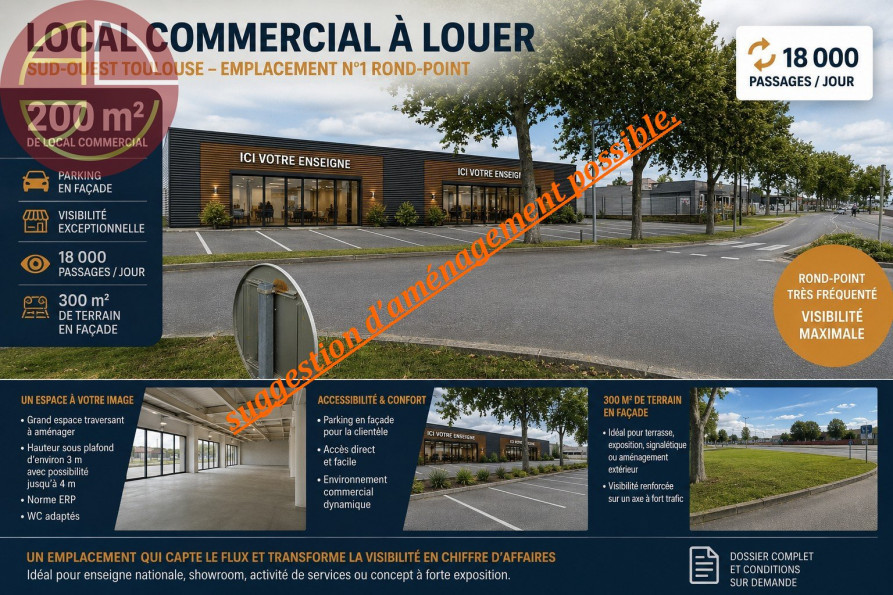 location Local commercial Plaisance-du-touch - Photo 2