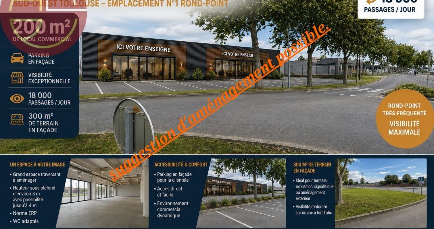 location Local commercial Plaisance-du-touch