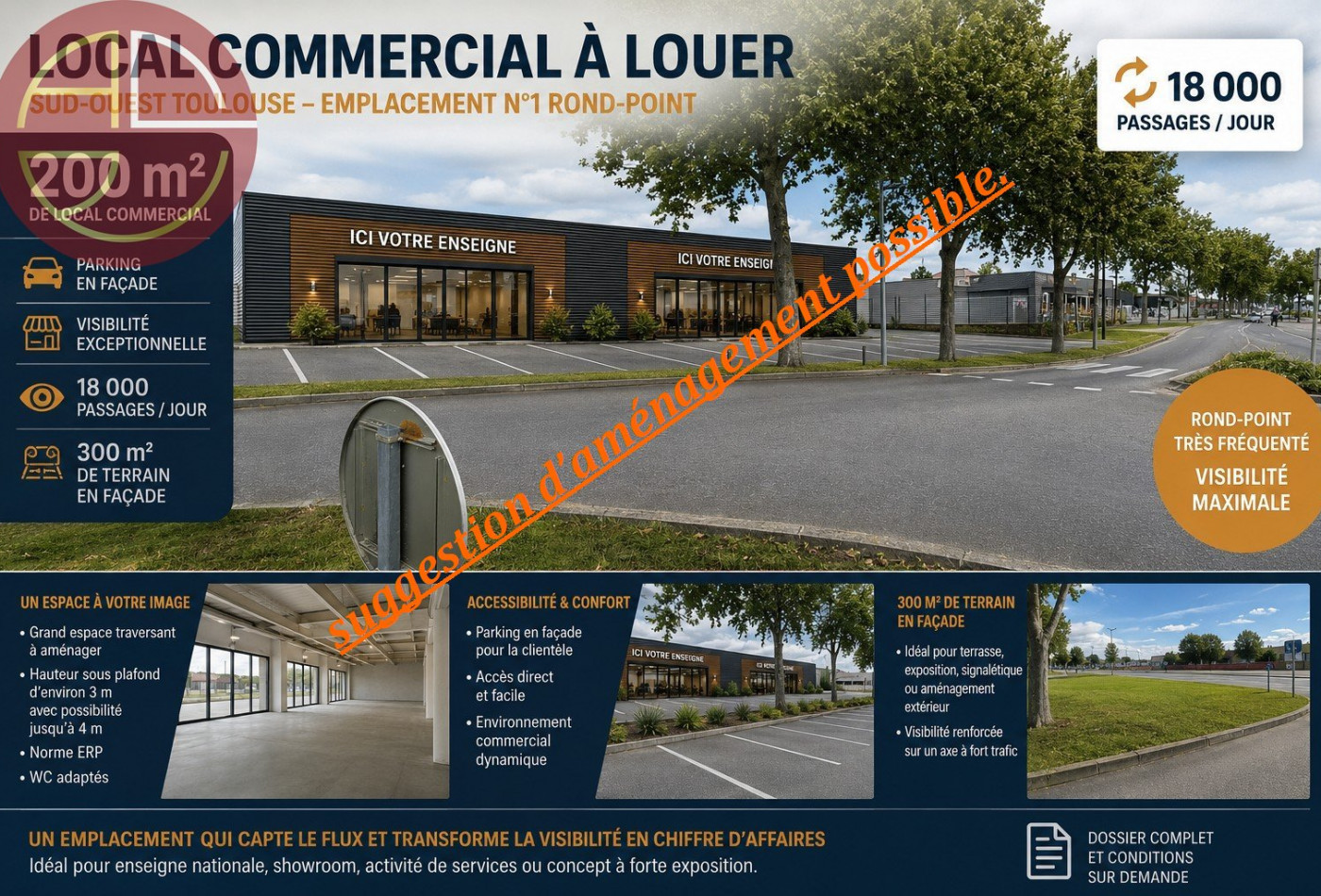 location Local commercial Plaisance-du-touch - Photo 2