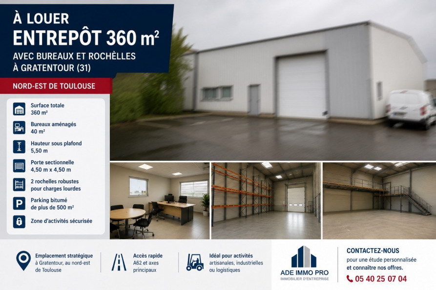 location Entrepot Gratentour - Photo 1