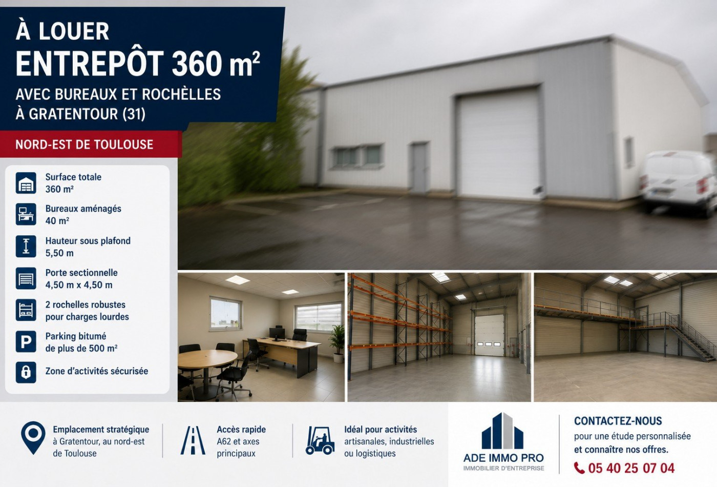 location Entrepot Gratentour - Photo 1