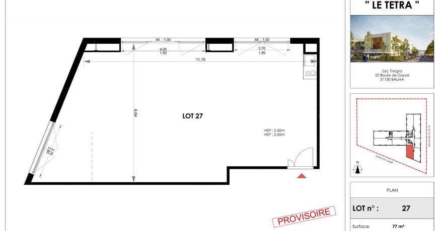 à vendre Bureau Balma