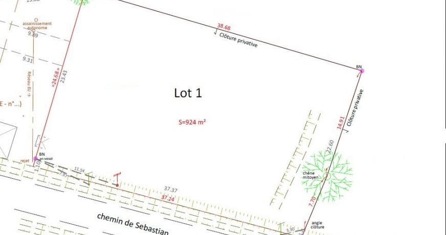 vente Terrain diffus (hors lotissement) Lherm
