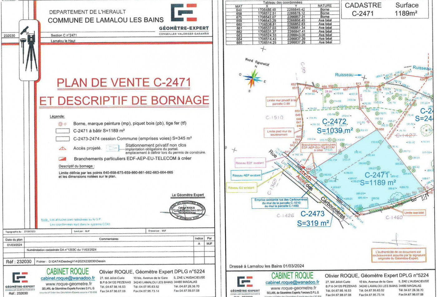 vente Terrain constructible Lamalou Les Bains - Photo 1