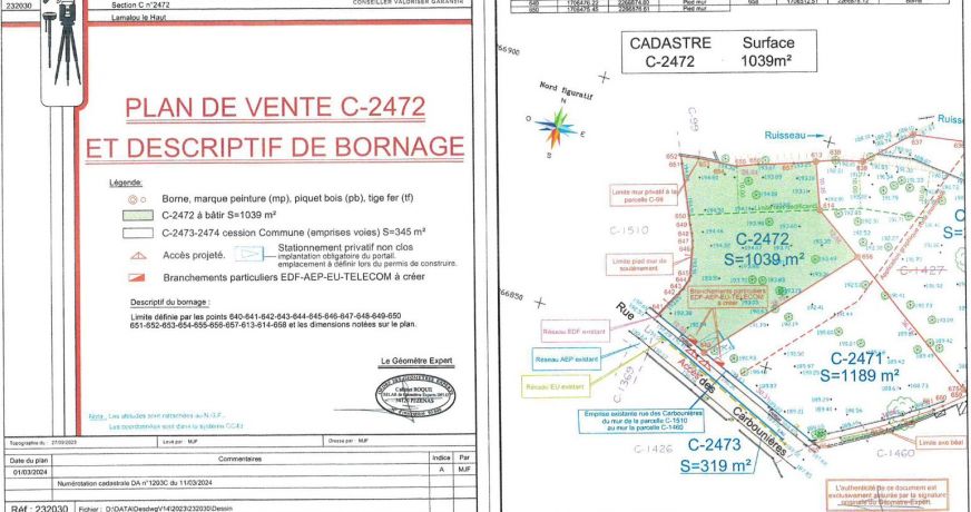 vente Terrain constructible Lamalou Les Bains