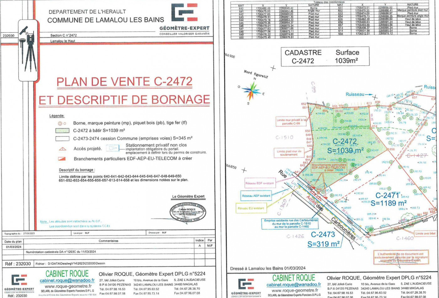 vente Terrain constructible Lamalou Les Bains - Photo 1
