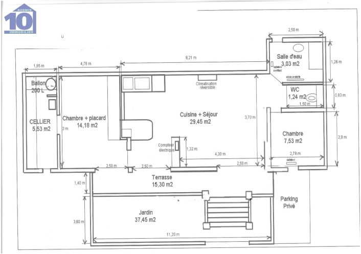 vente Appartement en rez de jardin Valras Plage