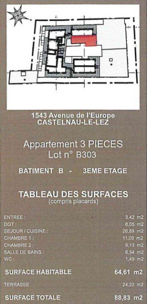 à vendre Appartement Castelnau Le Lez
