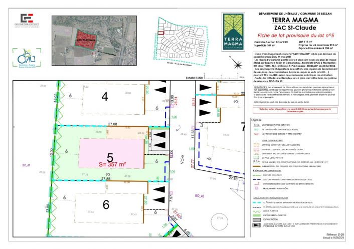 vente Terrain constructible Bessan