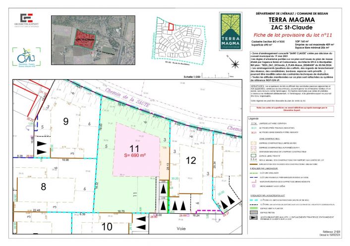 vente Terrain constructible Bessan