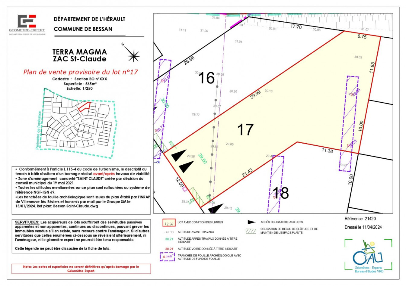 vente Terrain constructible Bessan - Photo 4
