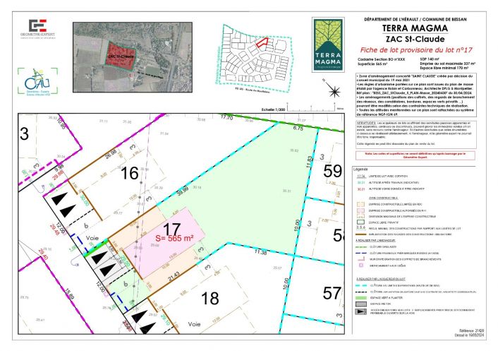 vente Terrain constructible Bessan