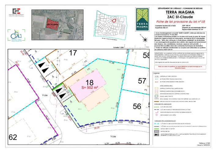 vente Terrain constructible Bessan