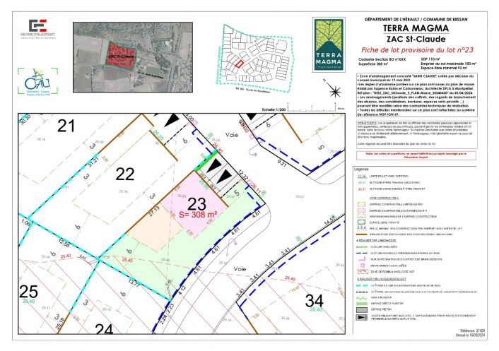vente Terrain constructible Bessan