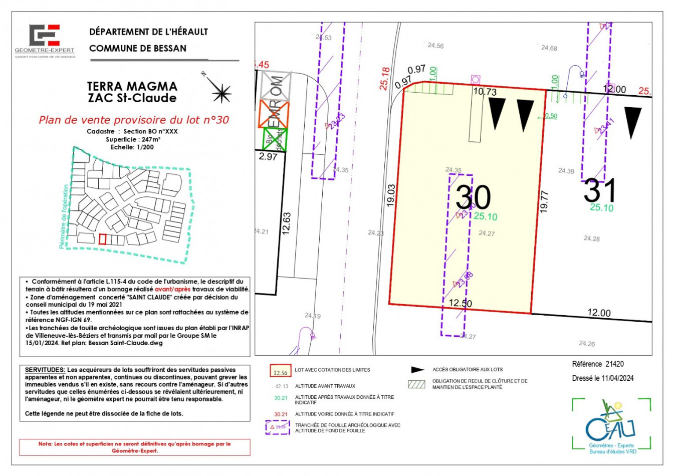 vente Terrain constructible Bessan - Photo 4