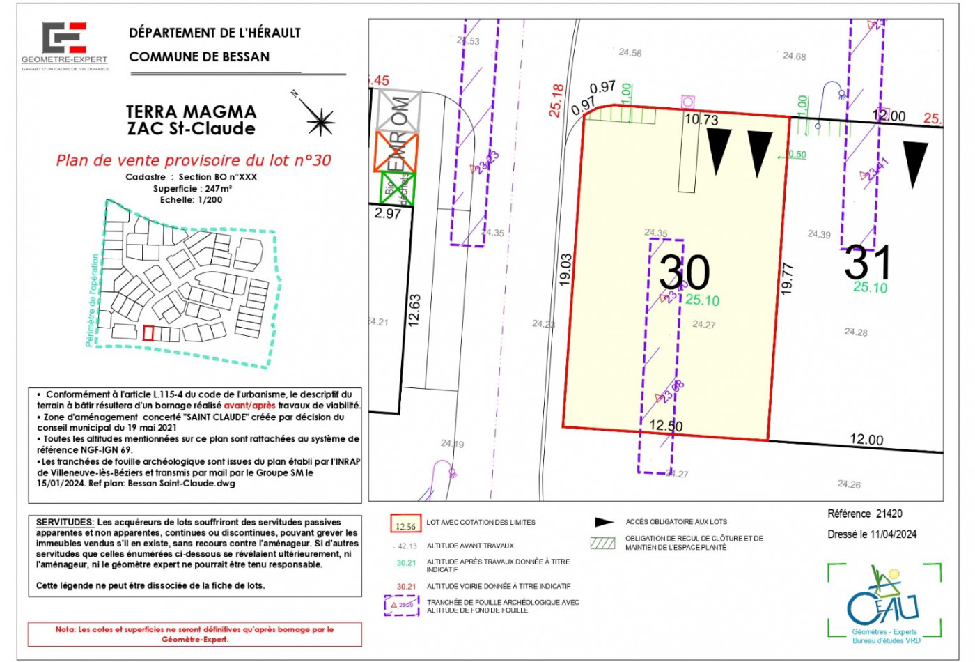 vente Terrain constructible Bessan - Photo 4