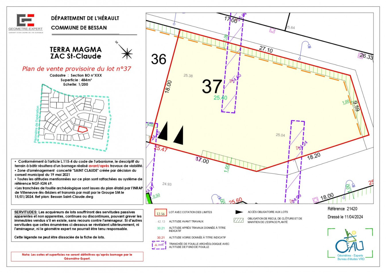 vente Terrain constructible Bessan - Photo 4