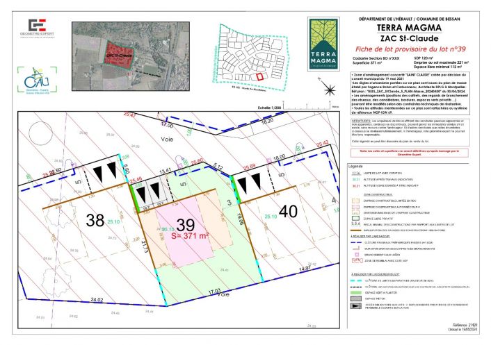 vente Terrain constructible Bessan