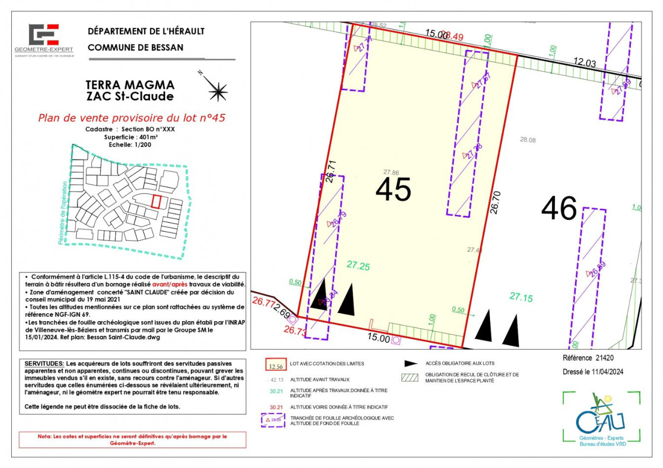 vente Terrain constructible Bessan - Photo 4