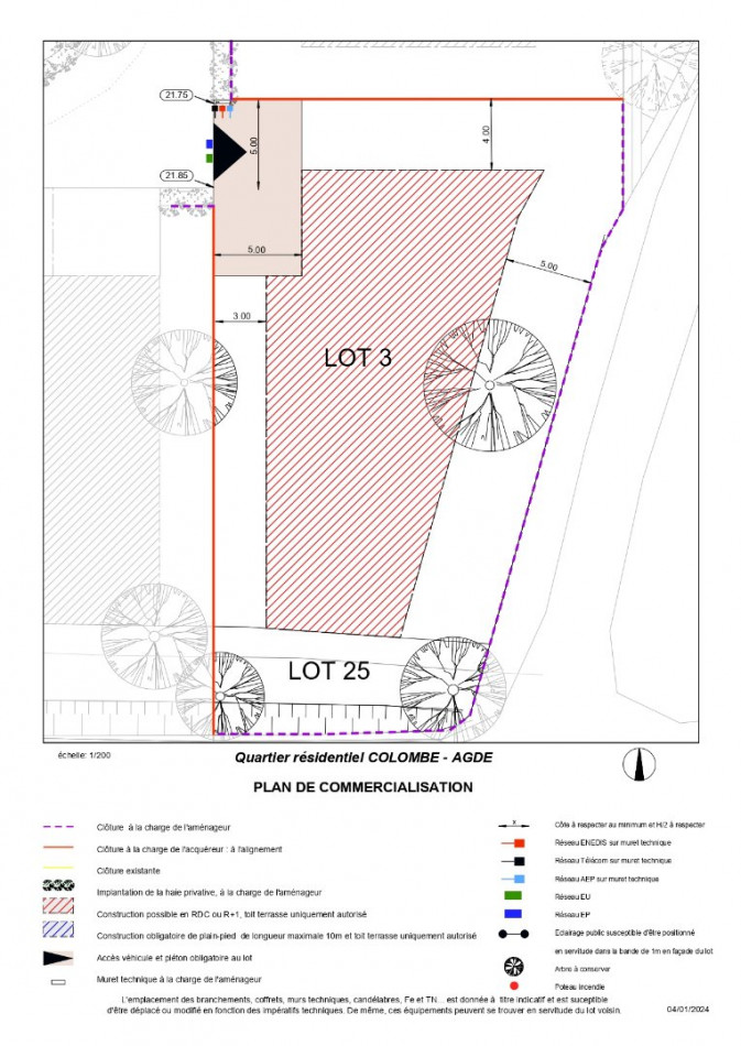 vente Terrain constructible Agde - Photo 3