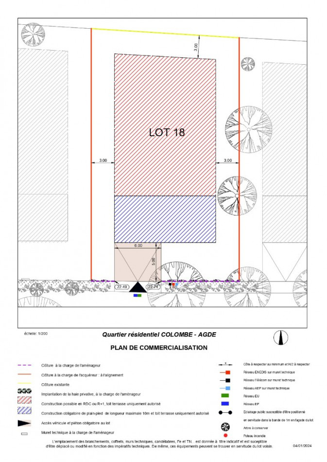 vente Terrain constructible Agde - Photo 3