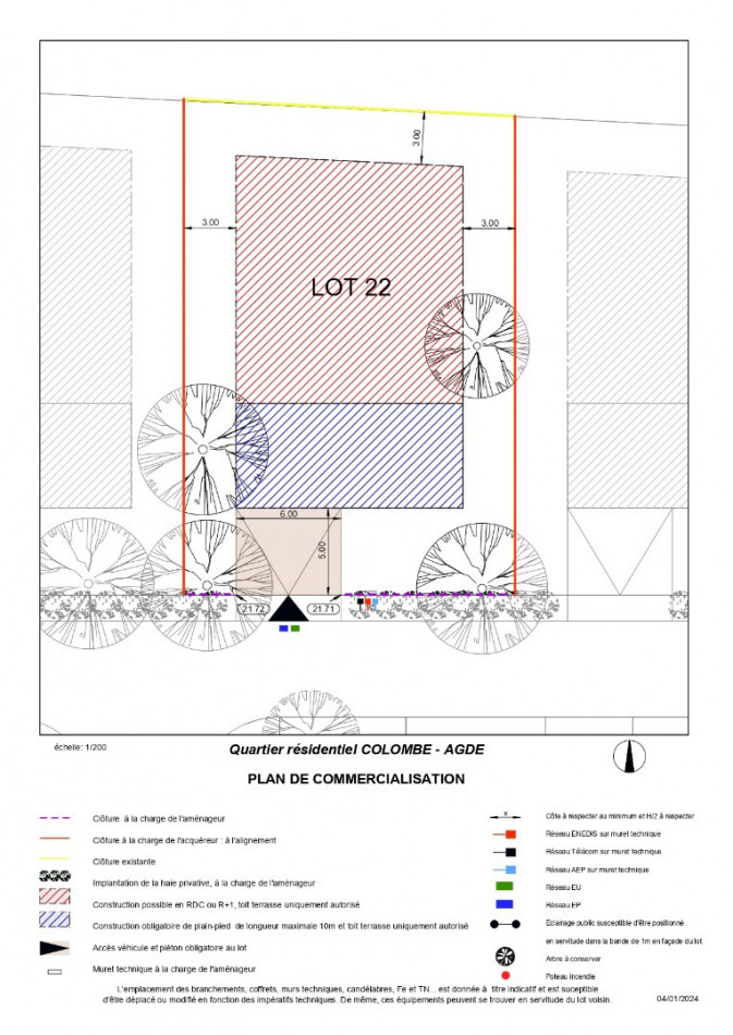 vente Terrain constructible Agde - Photo 3