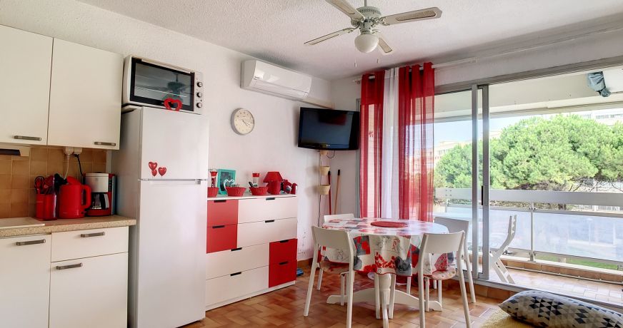 en location saisonnière Studio cabine Carnon