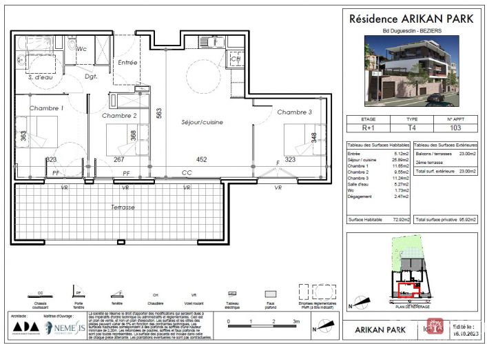 à louer Appartement Beziers