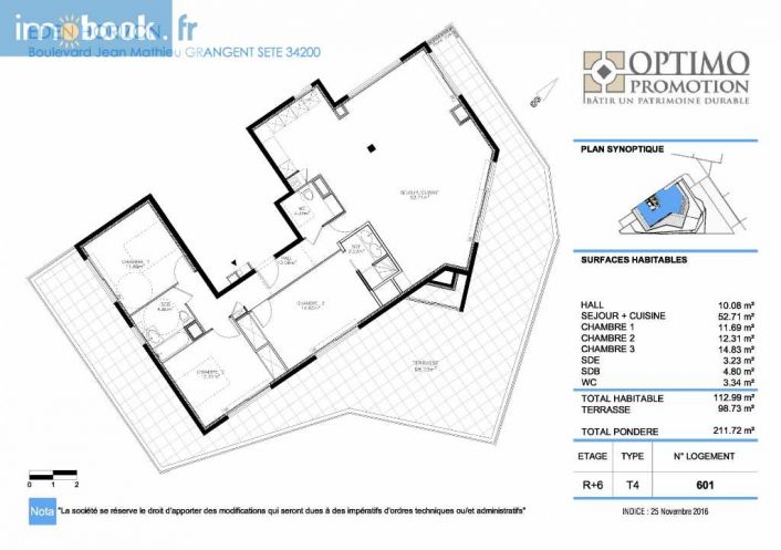 vente Villa sur toit Sete