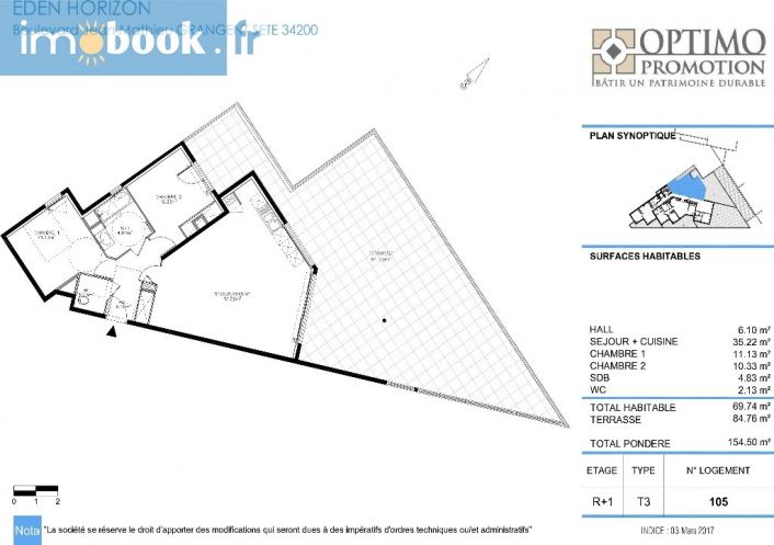 vente Appartement en frais réduits Sete