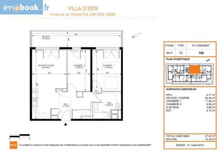 vente Appartement Sete