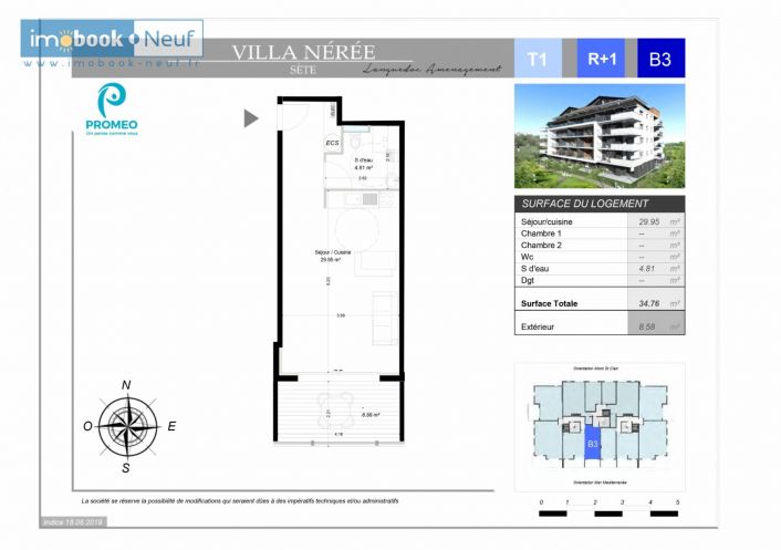 vente Appartement en frais réduits Sete